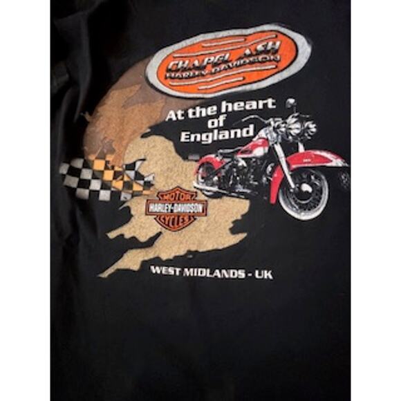 Vintage Harley-Davidson T-Shirt Black Eagle Wolf UK Graphics Multi Unisex XL - Picture 4 of 7